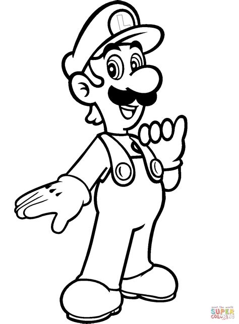 dibujos de luigi|luigi imagenes para pintar.